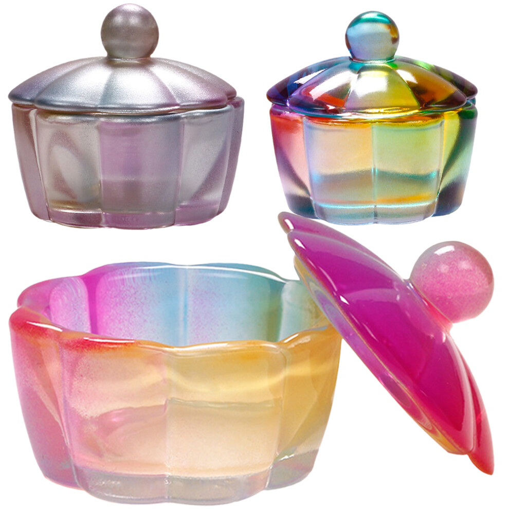 3 Sztuki Wielofunkcyjne Kubeczki Do Nail Szklane Paterki-image