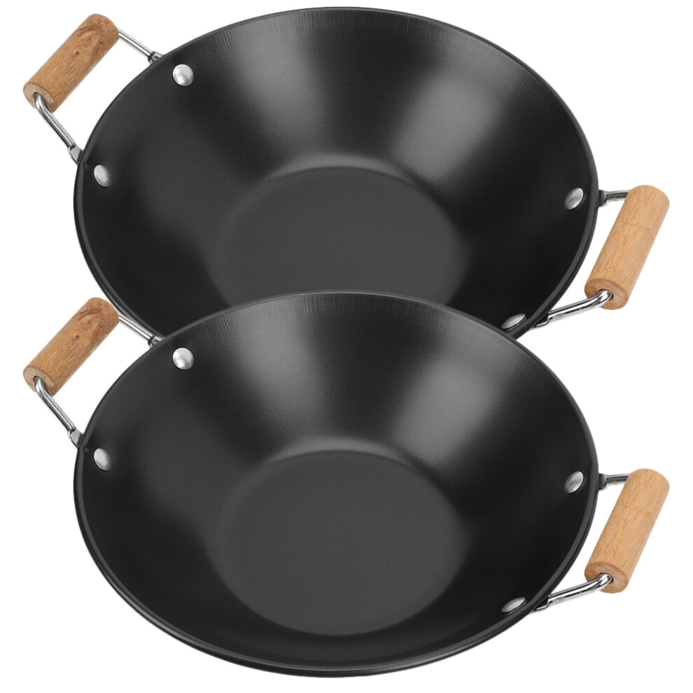 2 Sztuki MałY Garnek Na ŁApczynę Z Drewnianym Uchwytem-image