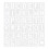 42 Stuks Tekensjabloon Grote Letters Wit 1