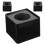 3Pièces Cubes Logo Microphone Noir Polyvalents Pour Enregistrement 1