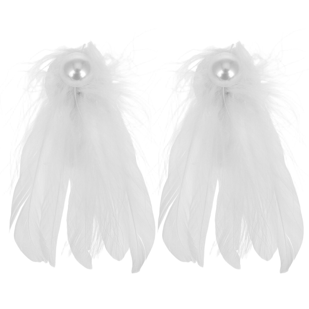 2 Stuks Zwaan Haarspelden Met Parelles Ballet Hoofdtooi-image