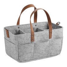 Diaper Organizer Diaper Caddy Grey For Baby Basket And Car Organizer
