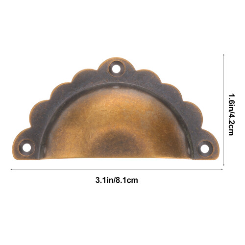 Half Round Kupfer Türgriff China Old Fashioned 1