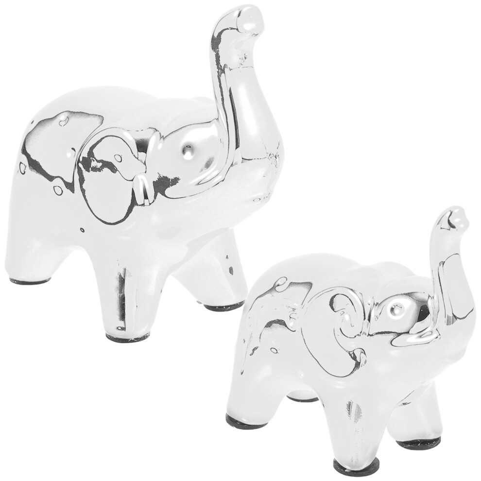 6 Sztuk Figurka SłOnia Z Ceramiki Dekoracja Do Domu Na-image