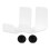 2Sets Muurbevestigde Acryl Hoofdtelefoonhouder Wit 7