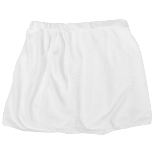 1Man Draagbare Badhanddoek Badrok Privacybescherming Wit Microfiber