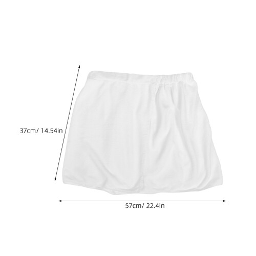 1Man Draagbare Badhanddoek Badrok Privacybescherming Wit Microfiber 1