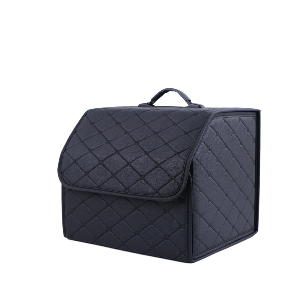 Car Trunk Organizer Box Large Capacity Leather Folding Auto Tools Storage Bag For Emergency Storage Small Black 9016109457516