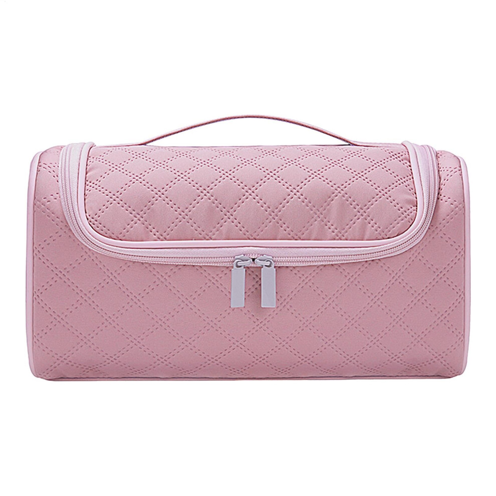 Hair Dryer Bag Large Capacity Travel Case With Hook Pink Curling Iron Compatible Accessories Organizer