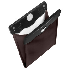 Car Trash Can Front-Row Hanging Garbage Bin PU Leather Foldable Storage For Co-Pilot Car Interior Brown