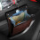 Car Trash Can Front-Row Hanging Garbage Bin PU Leather Foldable Storage For Co-Pilot Car Interior Brown 3