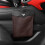 Car Trash Can Front-Row Hanging Garbage Bin PU Leather Foldable Storage For Co-Pilot Car Interior Brown 2