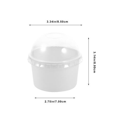 Parfait Becher Mit Weißem Papier Kunststoff 50 Sets 1