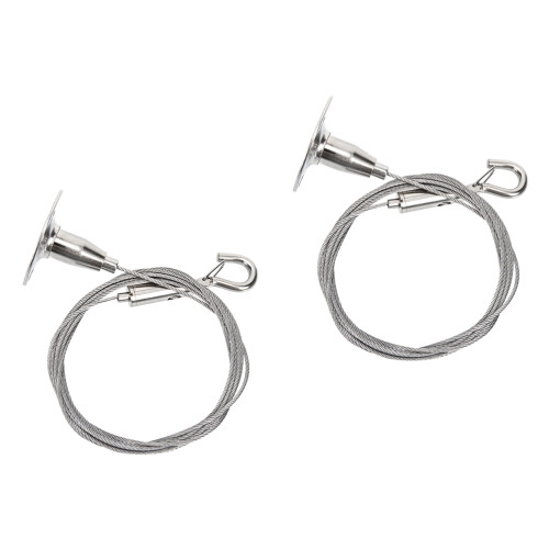 Wire Hooks Picture Hanger Silver Carbon Steel 2pcs