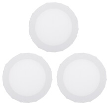 3Stk Oval Weiß Bambus Ölgemälde Leinwand