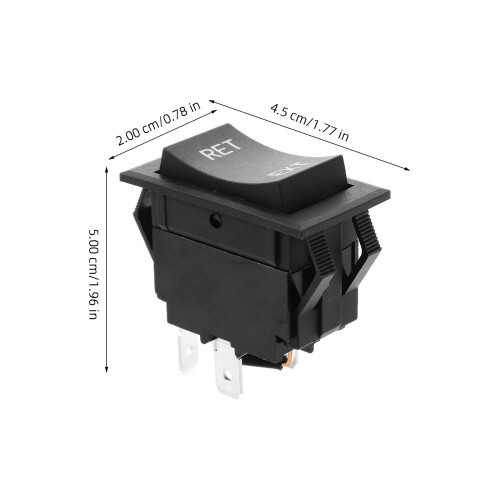 1 Interrupteur Momentané Bascule Noir Fer Rv 1