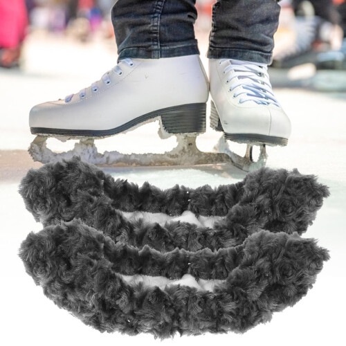 Ice Skating Skate Covers Polyester Grau 1 Paar Für Eiskunstläufer 1