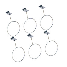 6 Rack Fußball Halter 24,5 X 14,5 Cm Silber