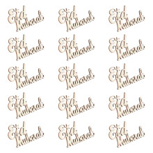 Wood Pieces Alphabet Khaki 15 Teile