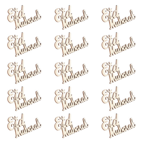 Wood Pieces Alphabet Khaki 15 Teile