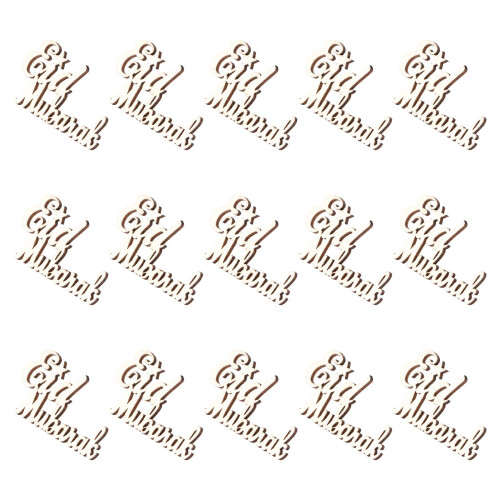 Wood Pieces Alphabet Khaki 15 Teile 2