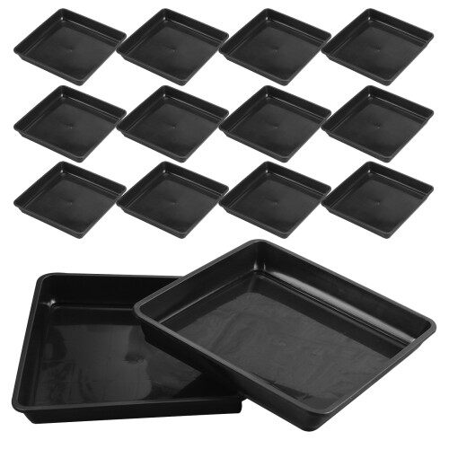 20Pcs Travessas Quadradas Para Plantas Plástico Com Drenagem