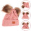 Double Pompom Strickmütze Für Kinder Hautrosa 7