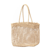 Khaki Gestrickte Handtasche Strohgeflecht Mit Aussparung Für Damen