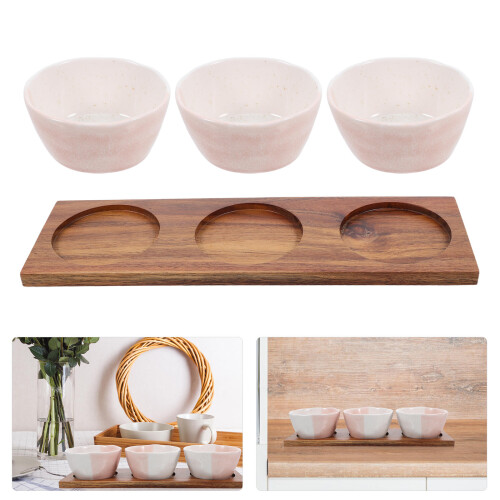 Conjunto De Tigela De Cerâmica Com De Para Lanches 2