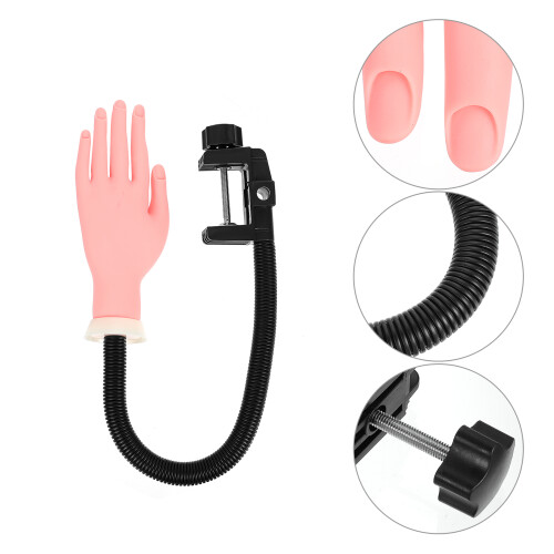 1 Mão De Treinamento Para Unhas Flexível Com Modelo De 1