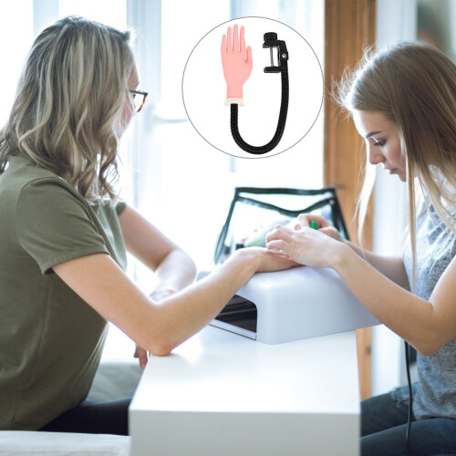 1 Mão De Treinamento Para Unhas Flexível Com Modelo De 2