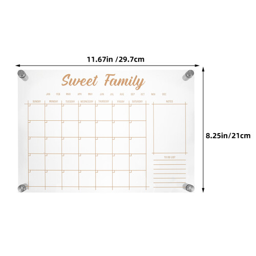 Transparant Acryl Schrijfbord Multifunctioneel Memo Bord 1