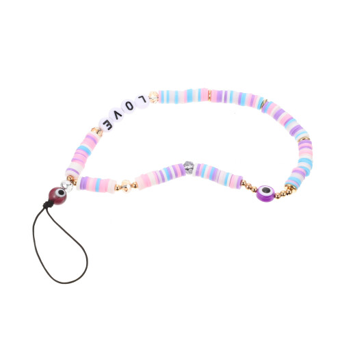 Acrylic Beaded Phone Strap Lanyard Hanging Wrist Accessory