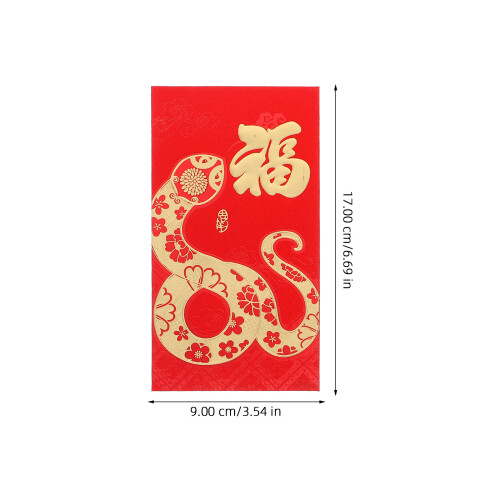 12 Unidades Envelopes Vermelhos Ano Chinês Com Glitter 1