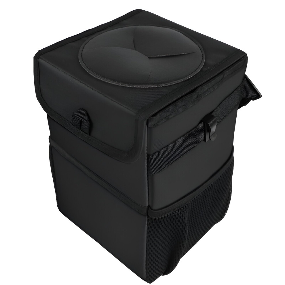 Car Trash Can With Lid, Anti-Odors Waterproof, 100% Leak-Proof Organizer, Storage Pockets, Multipurpose Car Garbage Bin 9016109458445