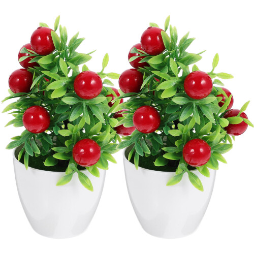 2 Unidades Árvore Artificial Bonsai Vaso Decoração 2
