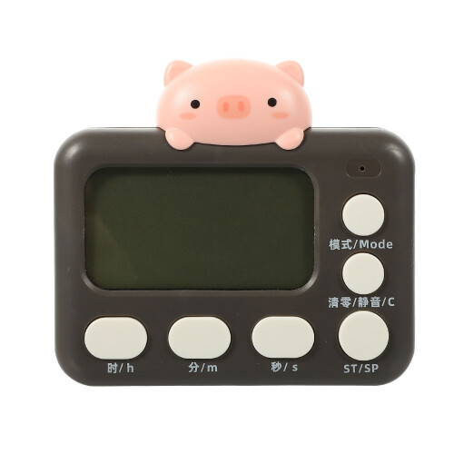 Zwarte Timer Met Alarmfunctie Voor En 2