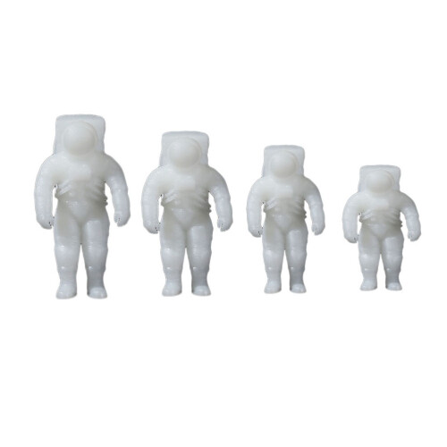 4Stück Ornamente 3D Weiß