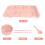 1 Set Weizenstroh Schale Reisgeschirr Teller Besteck Pink 2