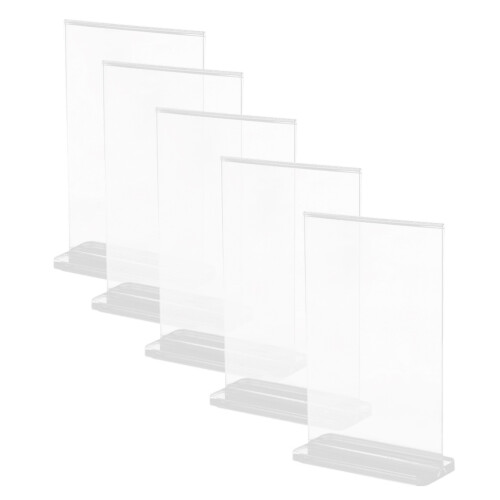 5Pièces Support Clair Porte-Menu Présentoir Table