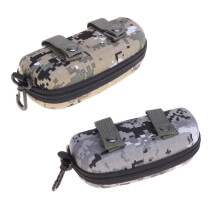 2Stk Universal Reißverschluss Brillenetui Camouflage Mit (Grau)