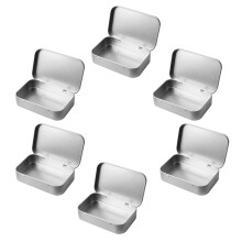 6St Portable Metallboxen Zinnblech Cremedosen Organizer