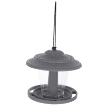 Metal Vogelfutterhäuschen Outdoor Vogelfutterstation Grau 1