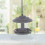 Metal Vogelfutterhäuschen Outdoor Vogelfutterstation Grau 1 5