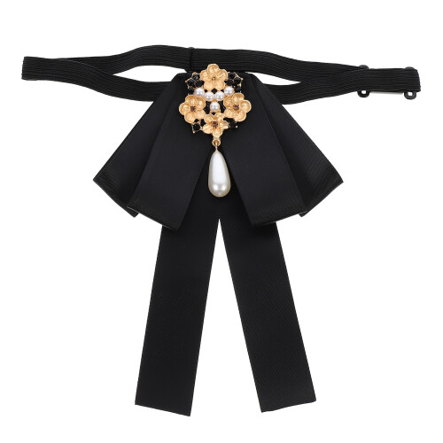 Pearl Bow Tie Vorgebunden 'S Hals Hochzeitsaccessoires Verschluss 1