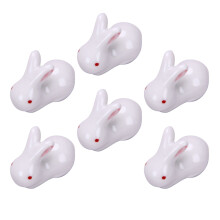 6 Hasenform Besteckhalter Essstäbchenhalter Weiß