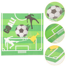 40Stk Bedruckte Papierservietten Für Party Essen Fußball