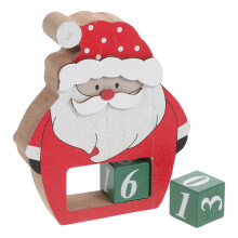 Holz Weihnachtsmann Adventskalender Blöcke Tischdekoration Für Drinnen
