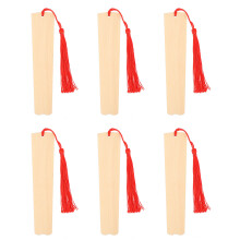 1 Beutel Mit 6 Durchbrochene Holz Lesezeichen Für Diy