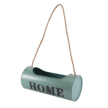Retro Geschmiedetes Eisen Hänge Wanddekor Blumenkorb Blau